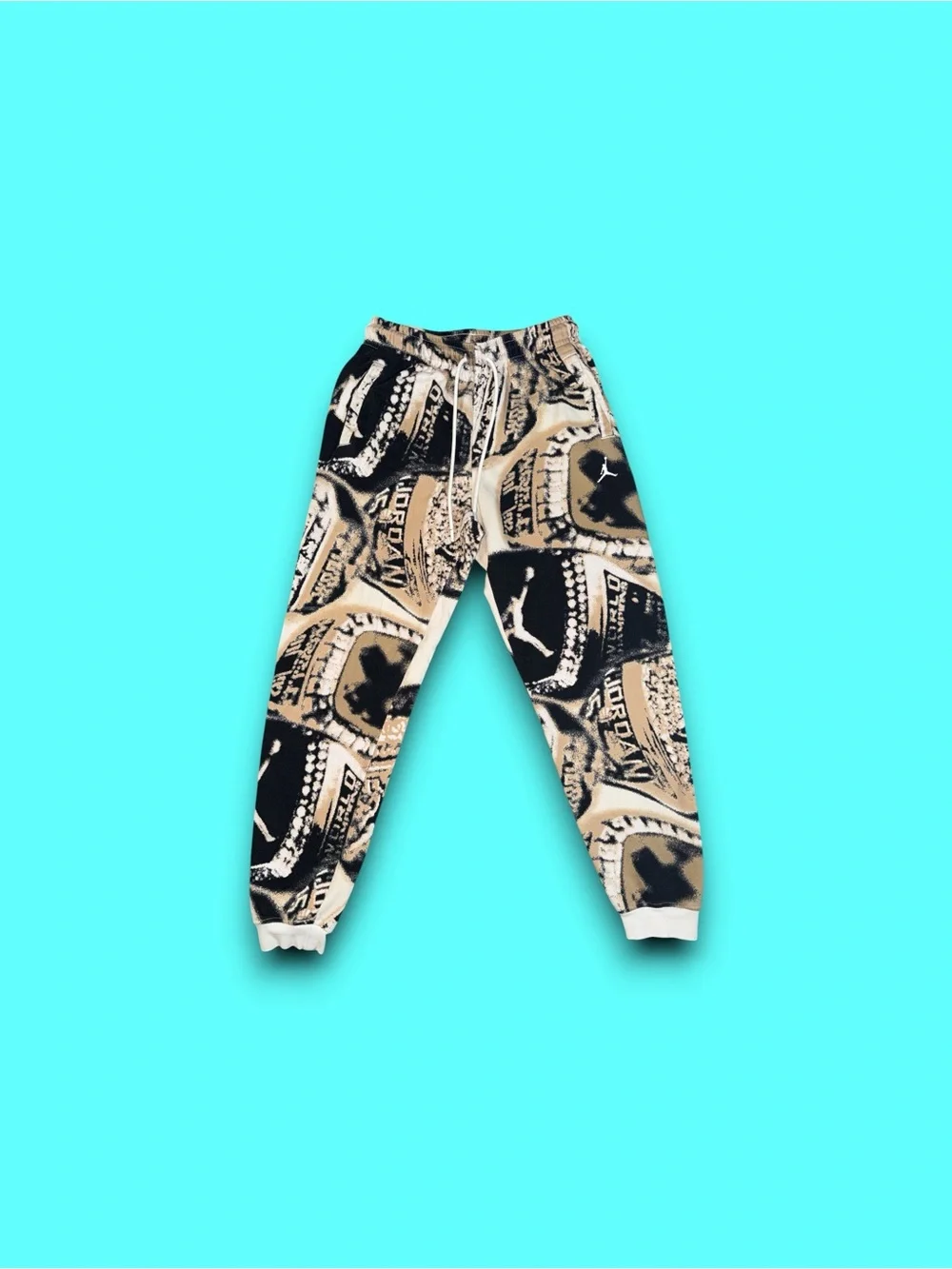 Nike Air Jordan MVP 6 Rings Print Mens Jogger Pants Size Small HF9301-133